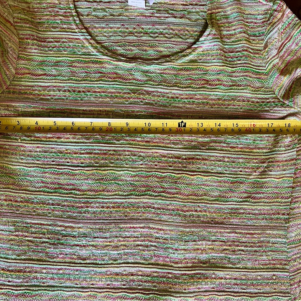 Boho Green Pink Bell Sleeve Women's Blouse - Picture 7 of 14